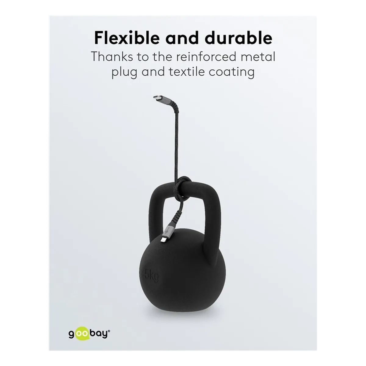 Goobay Lightning USB-C™ Lade- und Synchronisations Vollmetall-Kabel 2m