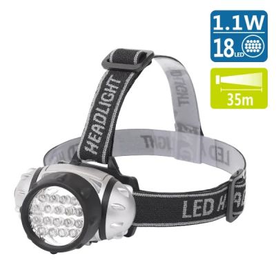 LED Kopflampe, Stirnlampe 18 LED
