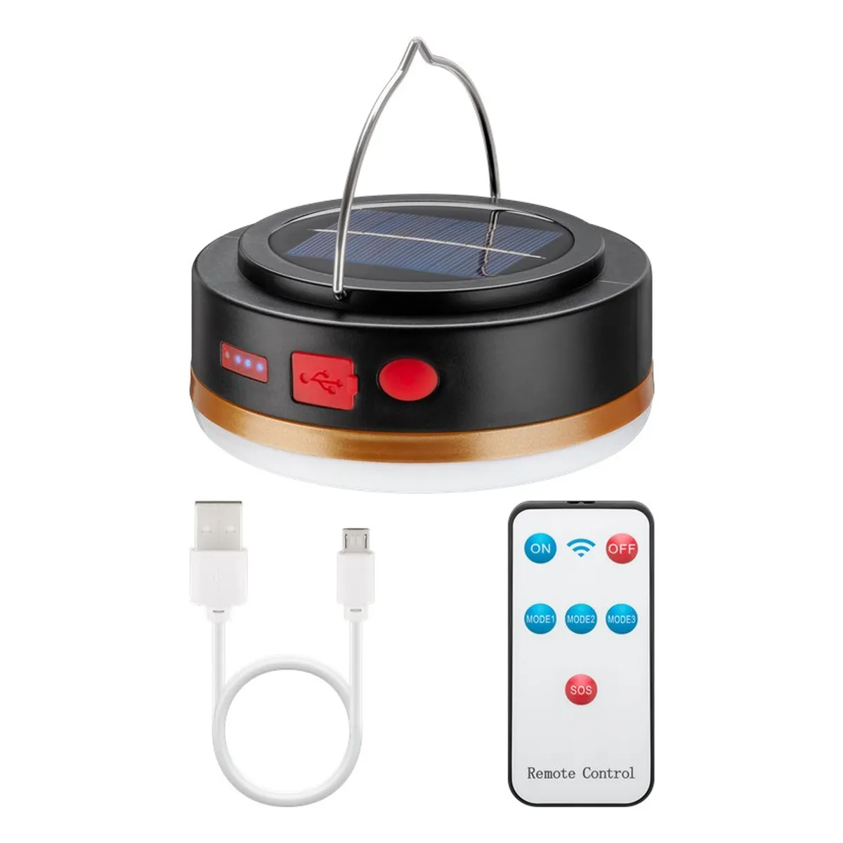 Goobay LED-Solar-Campinglampe mit IR-Fernbedienung