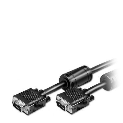 Monitorkabel VGA, schwarz, 3,0 Meter