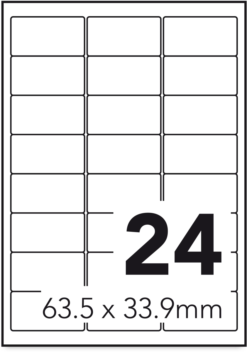 MediaRange Universal-Etiketten, 63,5x33,9 mm, 1200 Stück
