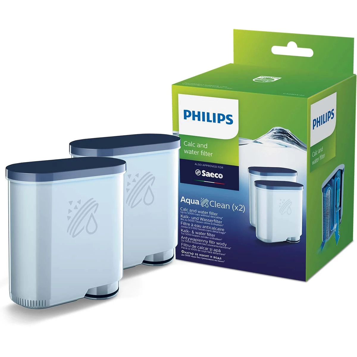 Philips Kalk- und Wasserfilter Saeco Espressomaschine 2-tlg - 