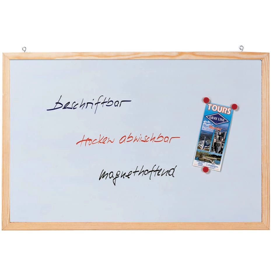 Franken Schreibtafel - 80 x 60 cm, magnetisch, weiß lackiert