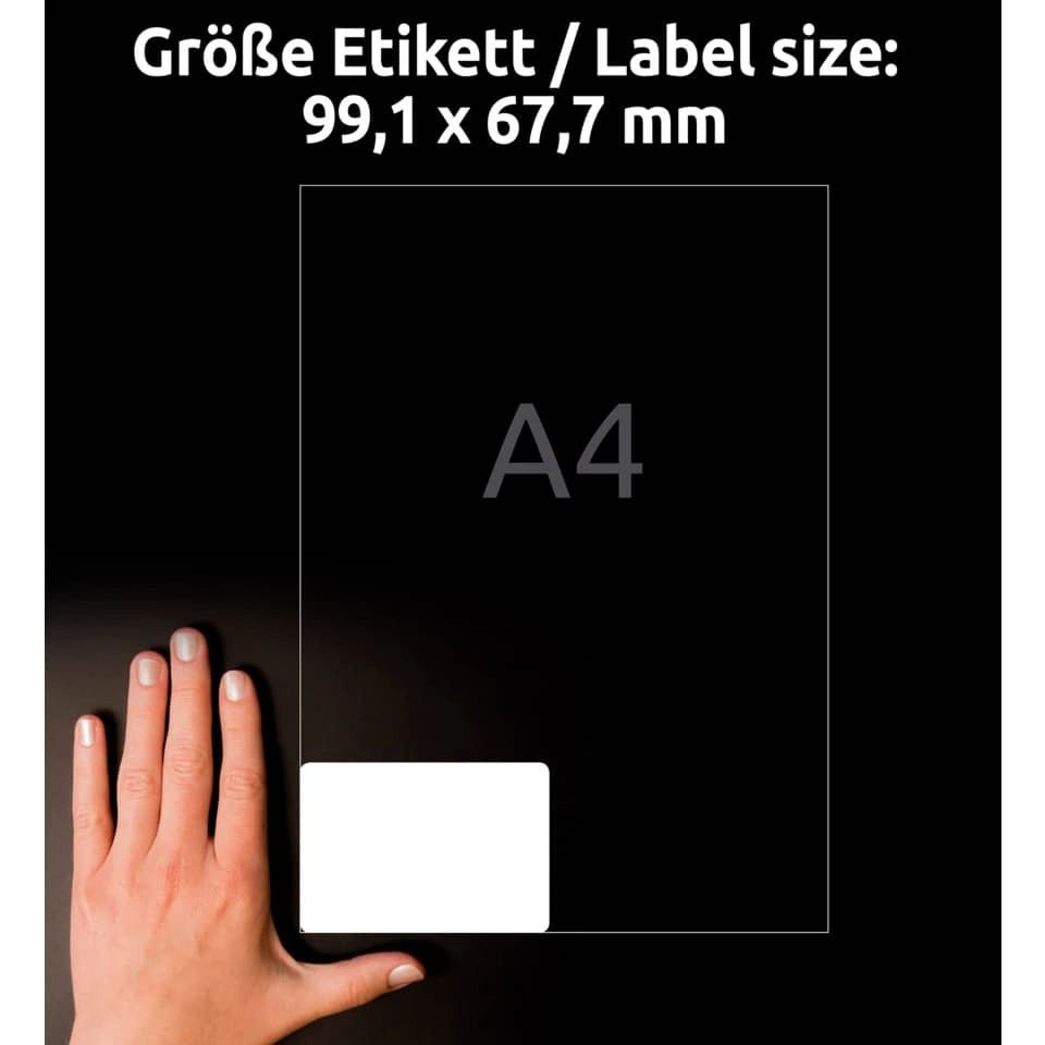 AVERY ZWECKFORM L8004REV-10 Antimikrobielle Etiketten - 99,1 x 67,7 mm ablösbar, weiß, 80 Stück AVERY ZWECKFORM L8004REV-10 Antimikrobielle Etiketten - 99,1 x 67,7 mm ablösbar, weiß, 80 Stück