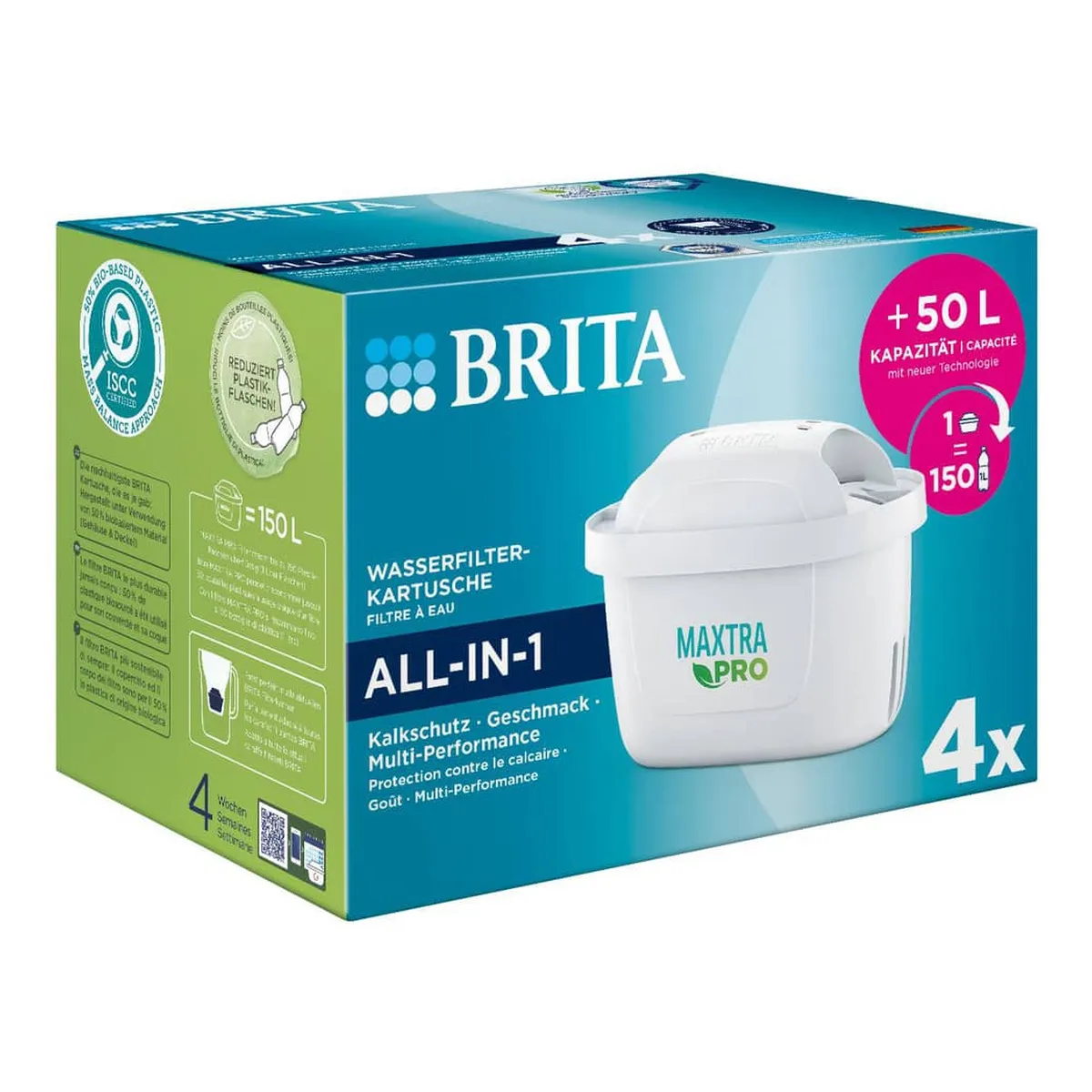 BRITA® Wasserfilter-Kartusche MAXTRA PRO ALL-IN-1 - 4 Kartuschen