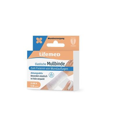 Lifemed Elastische Mullbinde, 4m x 6cm