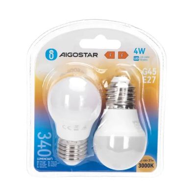 Aigostar LED 'Birne', E27, 4W, 2 Stück