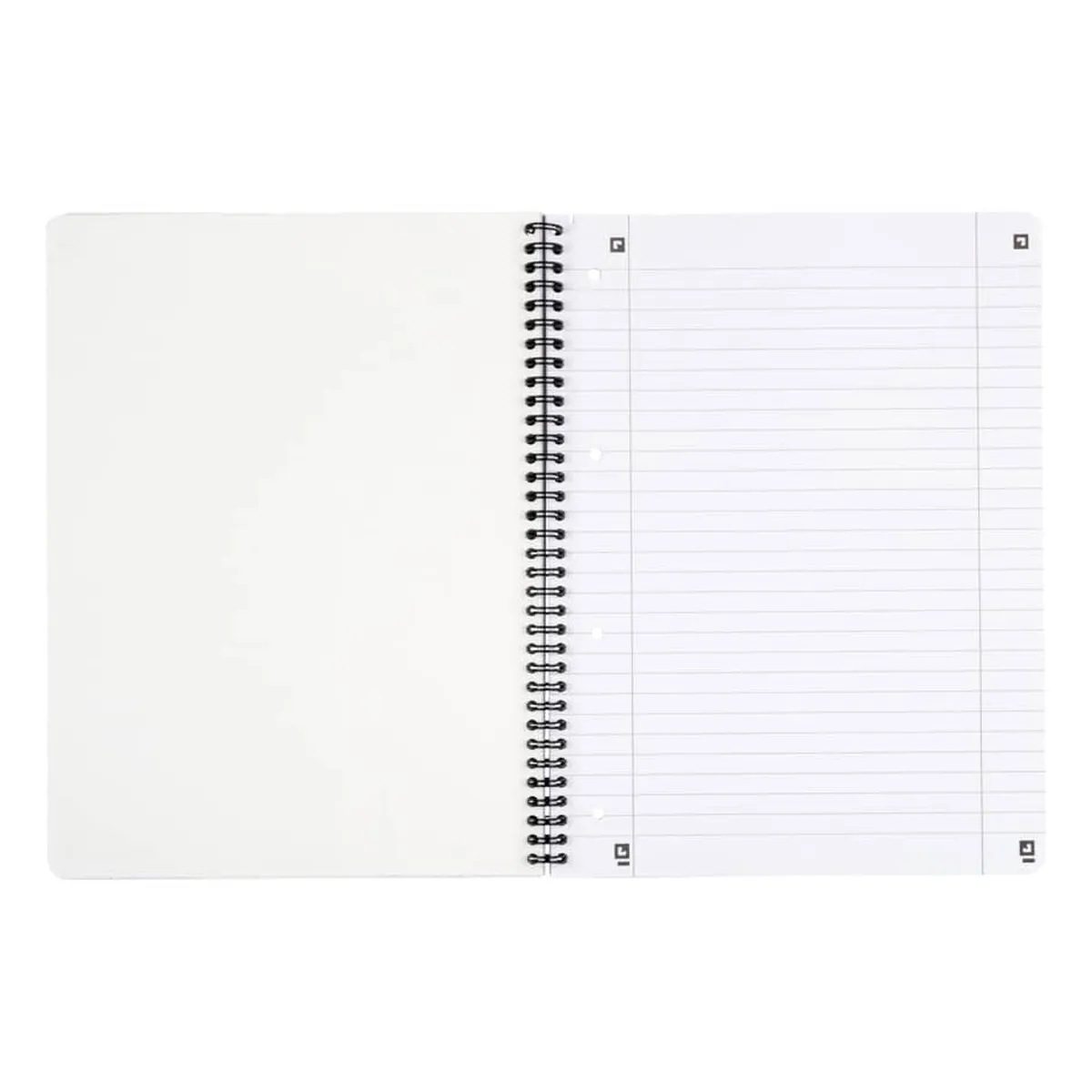 Oxford Collegeblock DUO - A4+, kariert und liniert, 80 Blatt, 90 g/qm, 4-fach Lochung, 2 Ränder