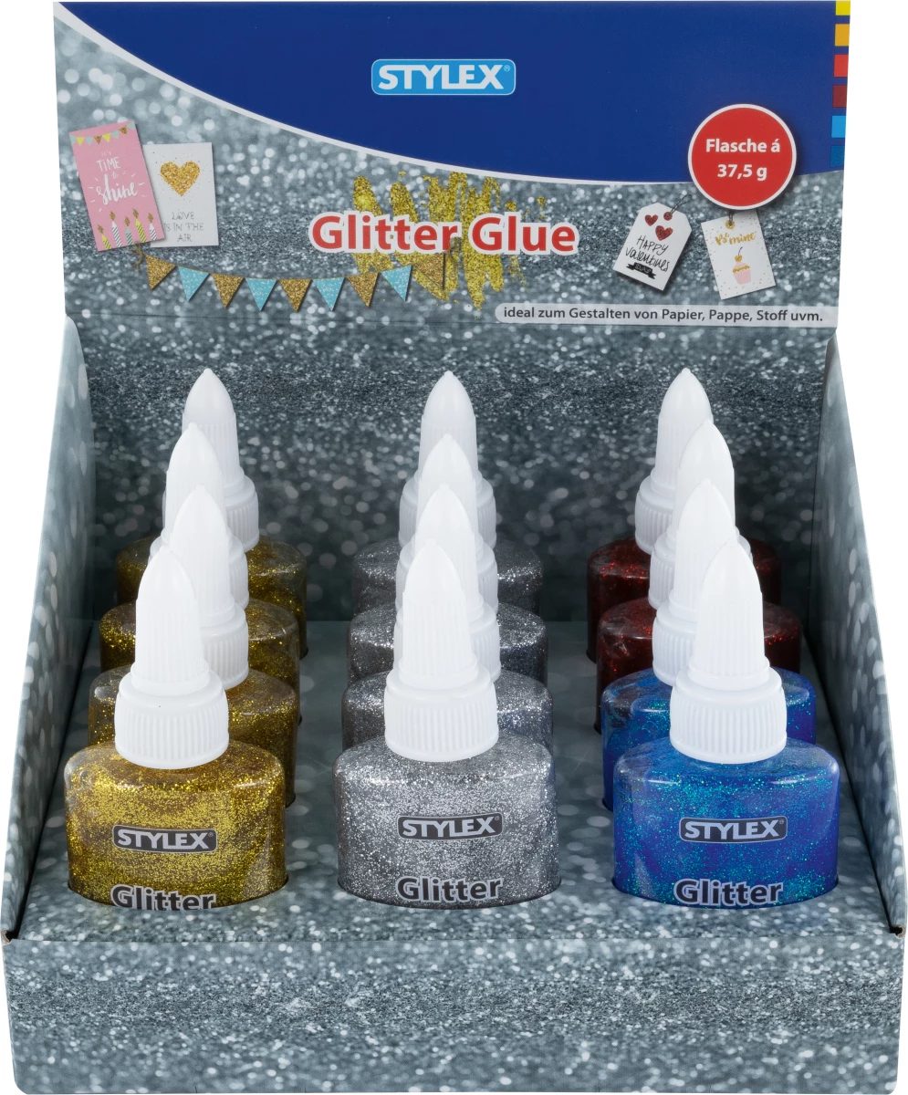 Stylex Glitter Glue 37,5g Flasche sortiert