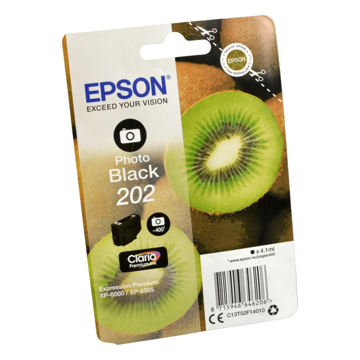 Druckerpatrone Epson 202 foto-schwarz 4,1 ml | 400 Seiten (C13T02F140)