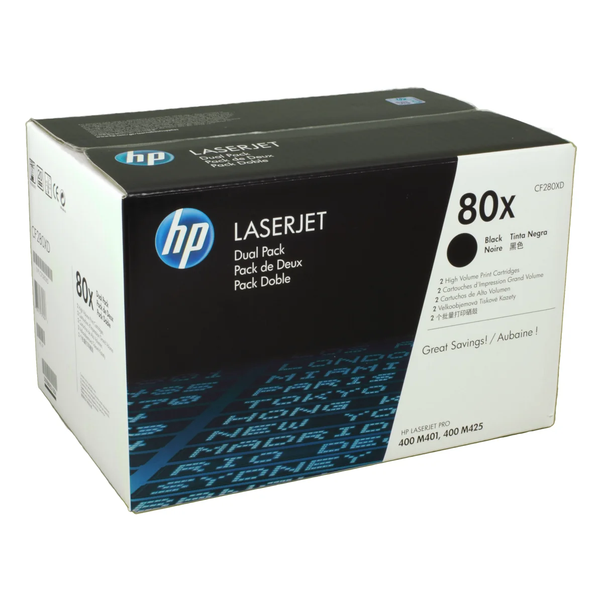 2 HP Toner CF280XD 80X Doppelpack schwarz