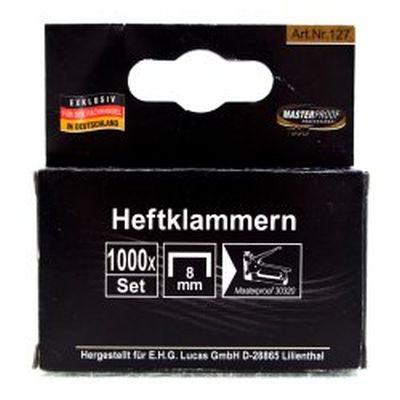 Masterproof Heft Klammern 1000 x 8mm