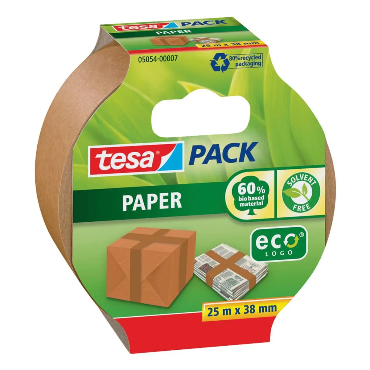 tesa® Verpackungsklebeband pack® Papier - 25 m x 38 mm, beige