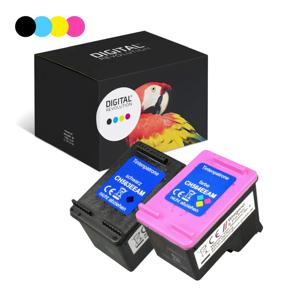 HP 301 - alternative Patrone MultiPack schwarz + farbig' 36 ml - Digital Revolution
