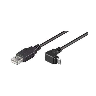 Goobay USB 2.0 Hi-Speed Kabel 90°, Schwarz