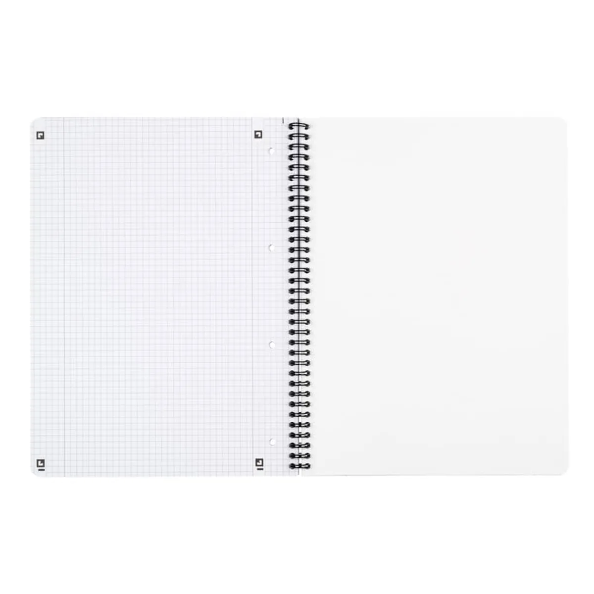 Oxford Collegeblock DUO - A4+, kariert und liniert, 80 Blatt, 90 g/qm, 4-fach Lochung, 2 Ränder