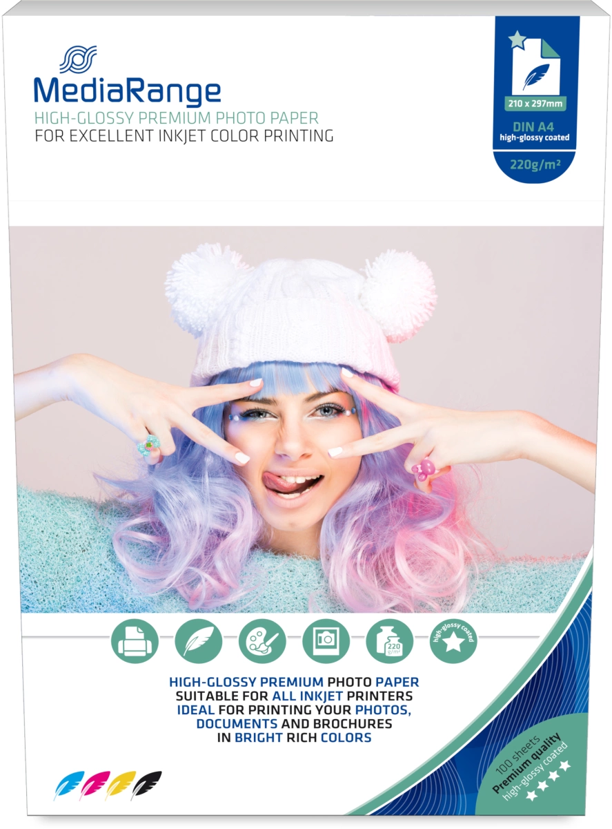 MediaRange Fotopapier, A4, 220g, 50 Blatt