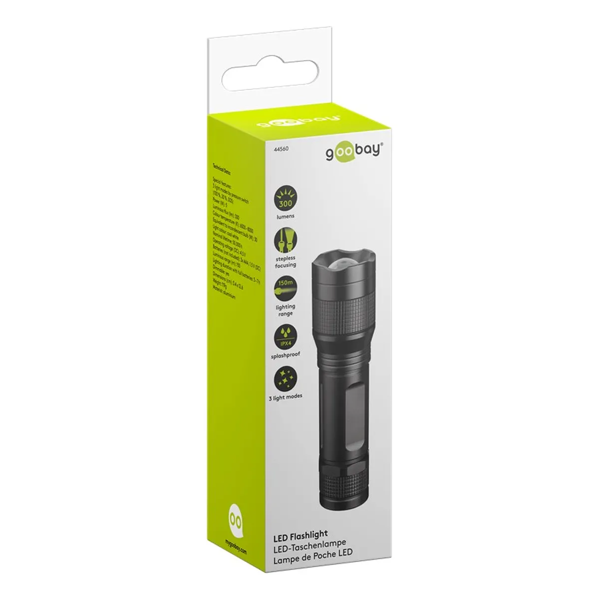 Goobay LED-Taschenlampe High Bright 300