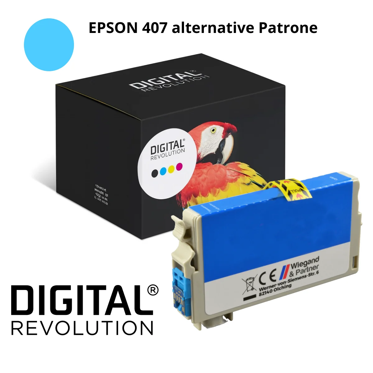 Epson 407 - alternative Patrone 'cyan' 1.900 Seiten - Digital Revolution