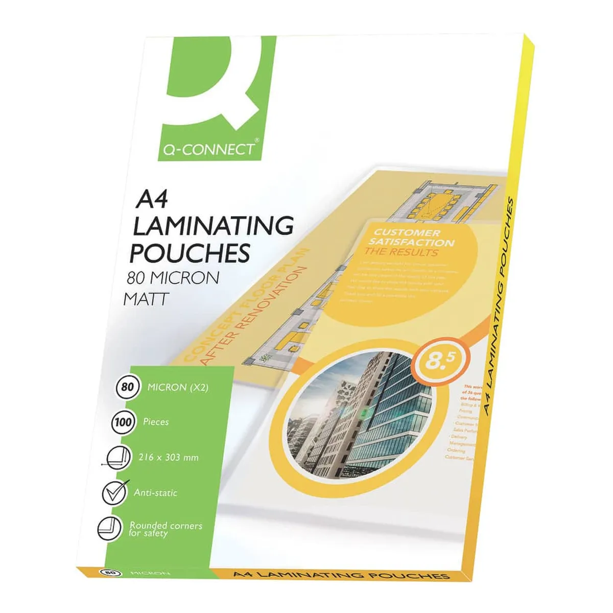 Q-Connect® Laminierhülle - A4, 80 mym, 100 Stück