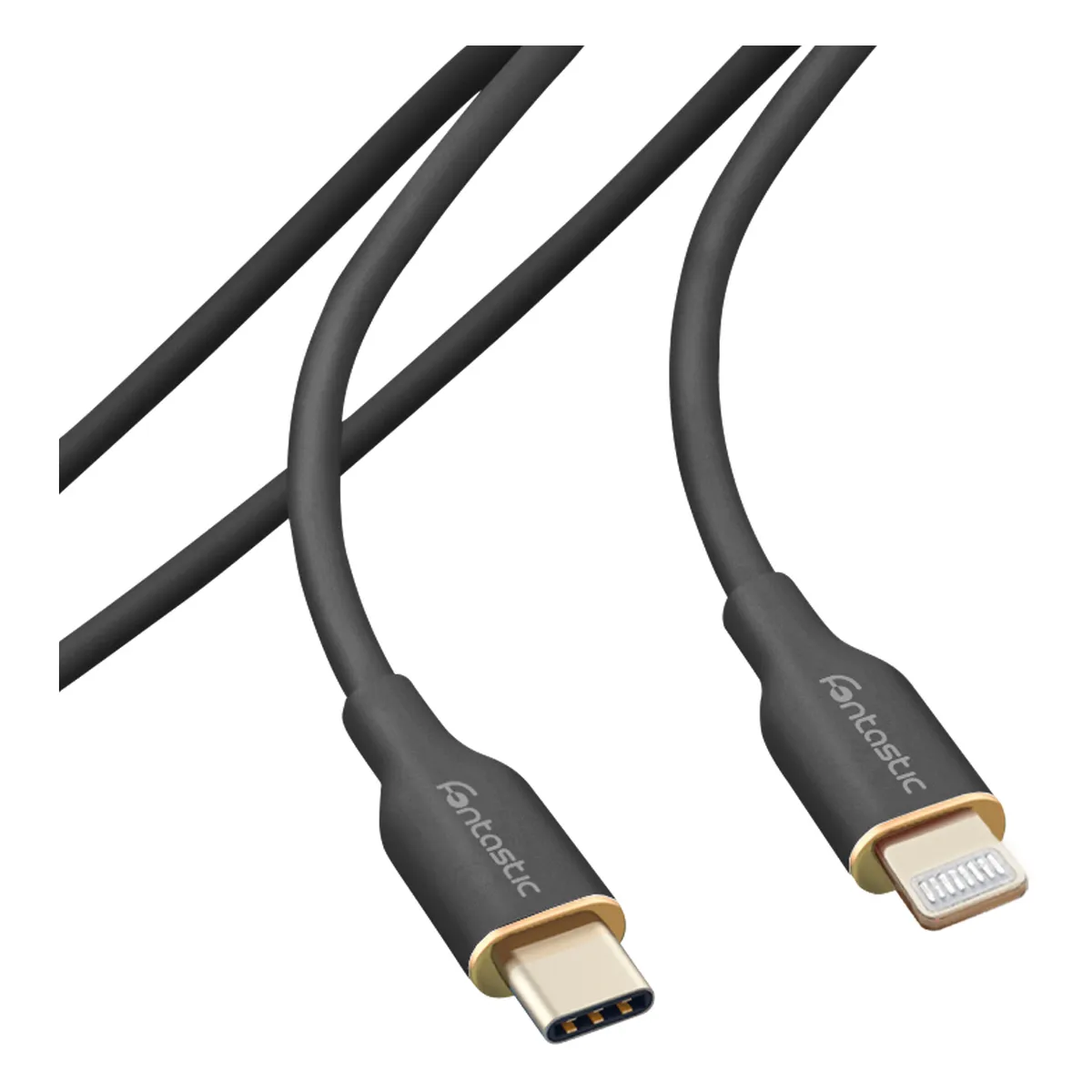 Fontastic Silikon Datenkabel USB Typ-C > 8-PIN schwarz