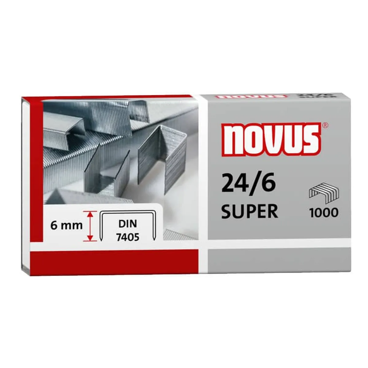 Novus Heftklammern Nr. 24/6 DIN Super - Stahldraht, verzinkt