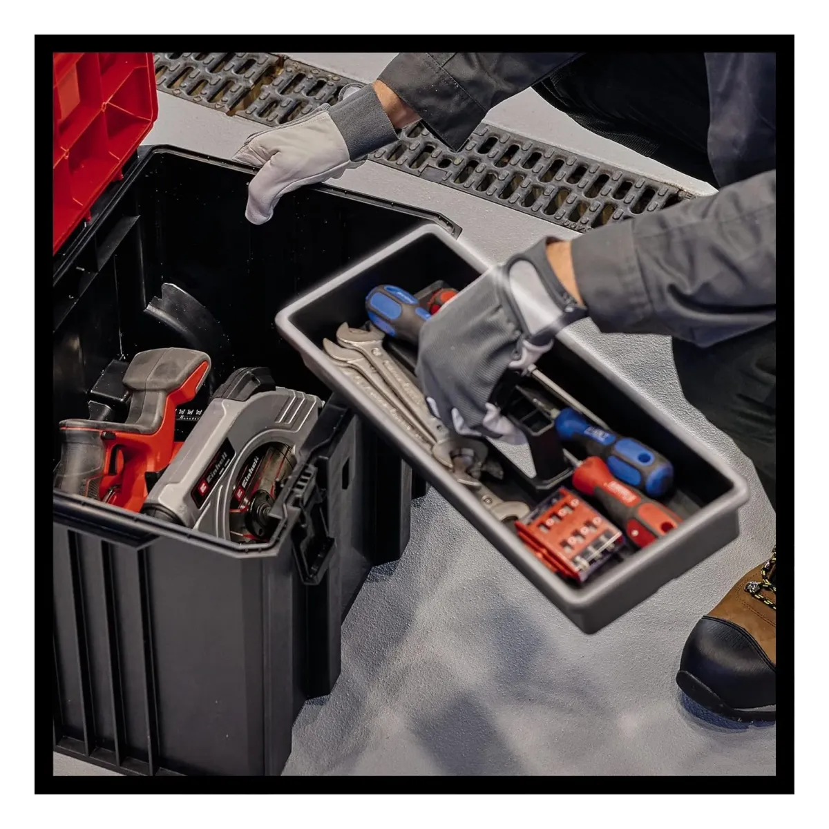 Einhell E-Case M Systemkoffer (max. 90 kg) Einhell E-Case M Systemkoffer (max. 90 kg)