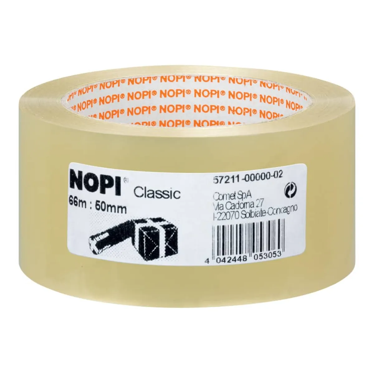 Nopi Verpackungsklebeband Classic, 50 mm x 66 m, transparent
