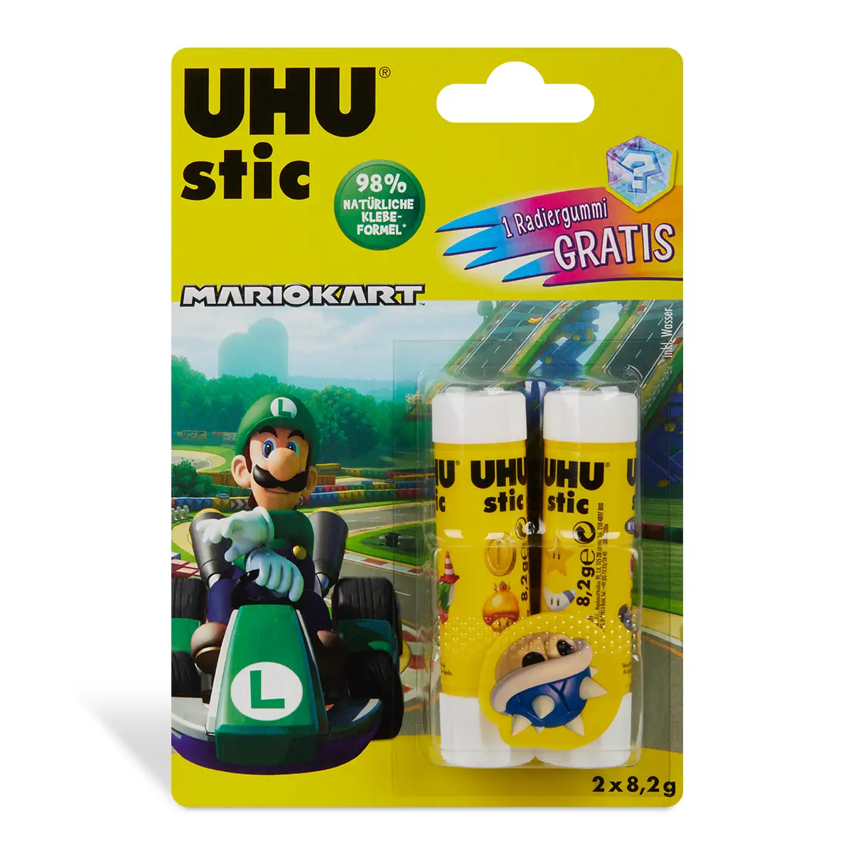 UHU stic 2x8,2g. + Radiergummi