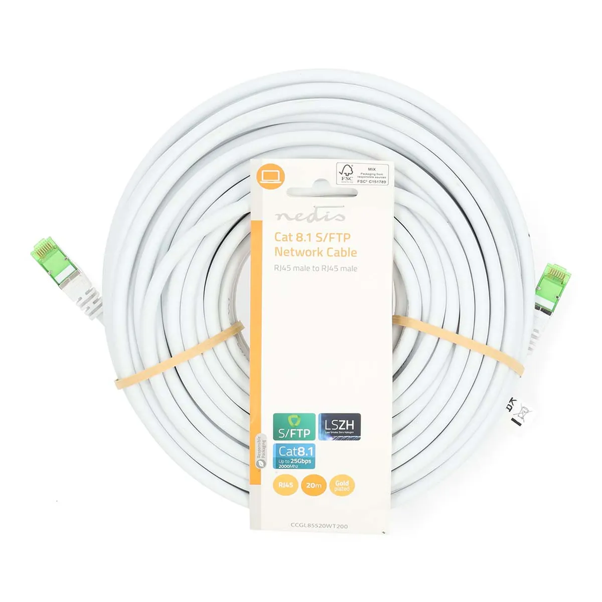 Nedis Cat 8.1 Netzwerkkabel weiß 20m