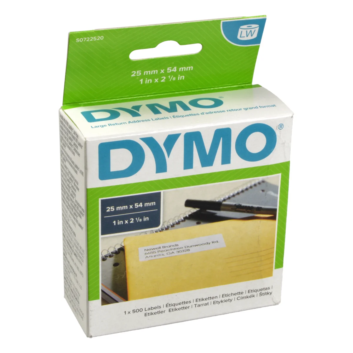 Dymo Labelwriter-Etiketten 11352 (S0722520) weiß, 25 x 54mm, 500 St.
