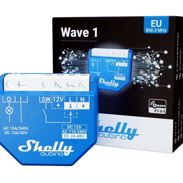 Home Shelly Relais “Wave 1“ max 16A 1 Kanal Unterputz Z-Wave