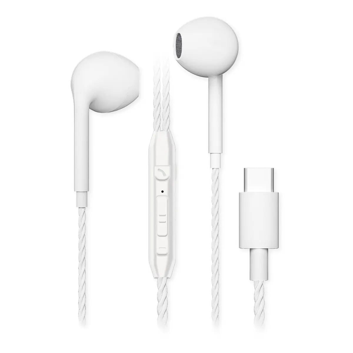 Fontastic In-Ear USB Typ-C Stereo-Headset C12-LR weiß