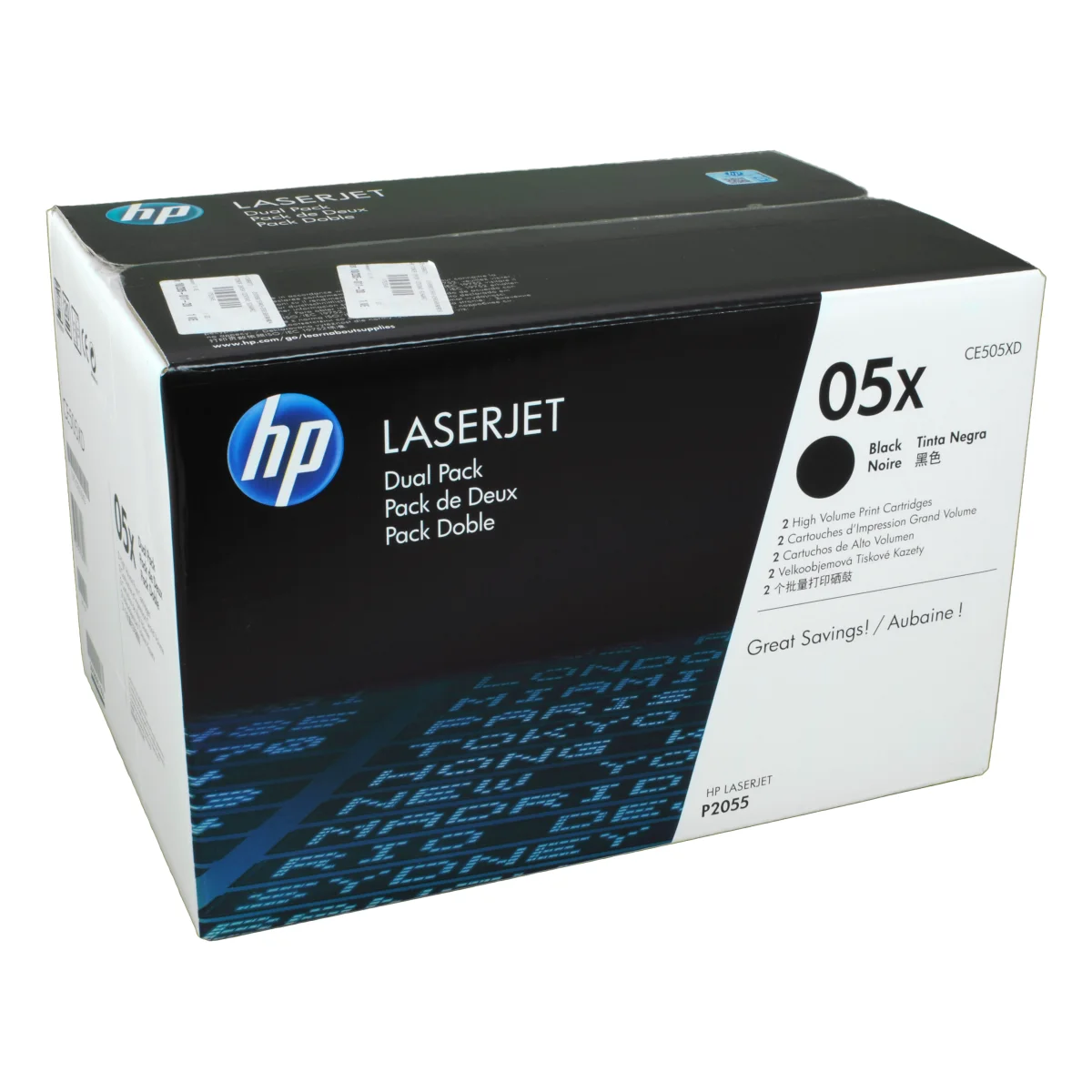 2 HP Toner CE505XD 05X Doppelpack schwarz