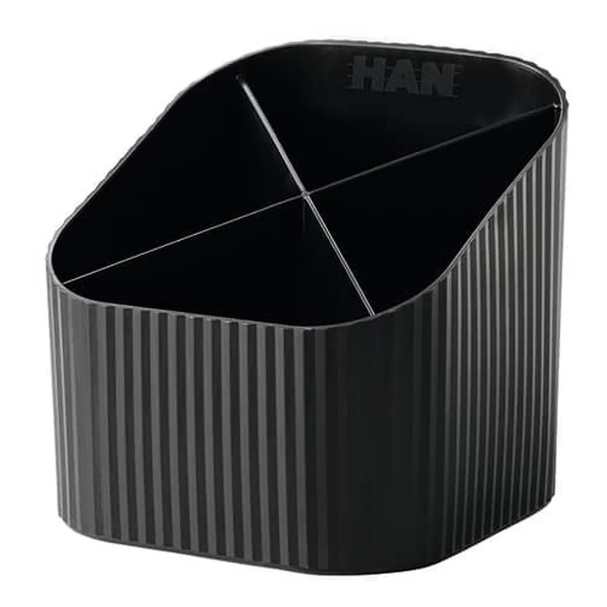 HAN Schreibköcher Re-X-LOOP - 4 Fächer, schwarz