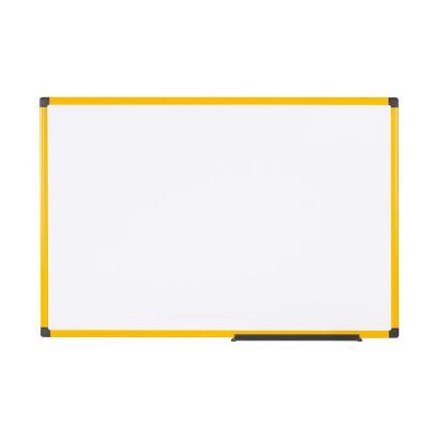 Whiteboard Ultrabrite - 90 x 60 cm, lackierter Stahl, gelber Aluminiumrahmen, weiß