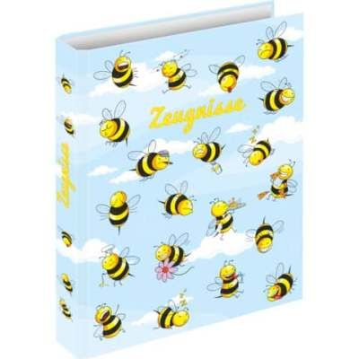 RNK Verlag Zeugnisringbuch “Crazy Bees“ - A4, 4 Ring-Mechanik